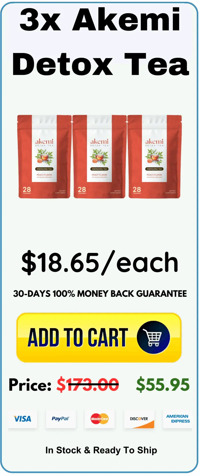 Akemi Detox Tea offer package price 